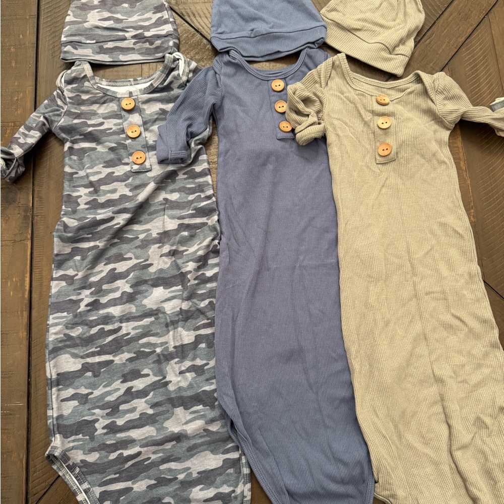 Caden Lane Knotted Gown and Hat Bundle